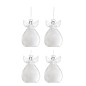 Boite de 4 boules de Noël en verre transparent 7.8x7.8x11.4 cm Boite de 4 boules de Noël en verre transparent 7.8x7.8x11.4 cm