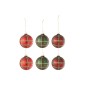 Boite de 6boules de Noël en verre multicouleur 8x8x8 cm