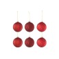 Boite de 6boules de Noël en verre rouge 8x8x8 cm
