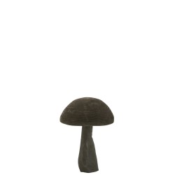 Champignon en Bois Noir 28x28x39cm