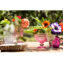 Verre de table en relief transparent 10x9 cm
