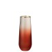Petit vase cylindrique en verre rouge degradé et bord doré 15x4x4 cm Petit vase cylindrique en verre rouge degradé et bord doré 15x4x4 cm
