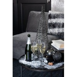 Flute à champagne en verre H25cm