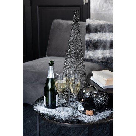 Flute à champagne en verre H25cm
