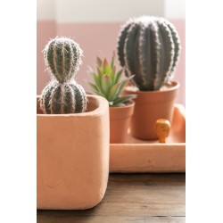 Cactus artificiel boule en pot 17x10x10 cm