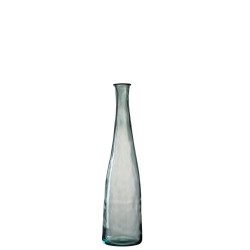 Vase bouteille en verre transparent 18x18x80 cm