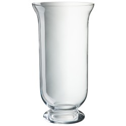Photophore en verre transparent 25x25x50 cm