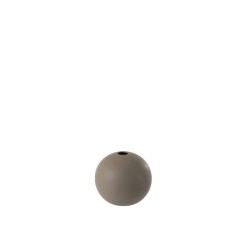 Vase boule en céramique gris 12x12 cm