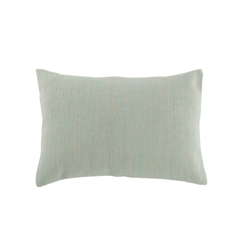 Coussin rectangulaire uni en coton menthe 60x40cm