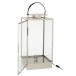 Lanterna quadrada em metal prateado 31,5 x 30 x 76 cm Lanterna quadrada em metal prateado 31,5 x 30 x 76 cm