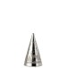 Cône décoratif de Noël à led en verre argent H13.5cm