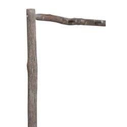 BANC+PORTEMANTEAU 5 CROCHETS HALL BOIS CHENE CHINOIS BRUN FONCE
