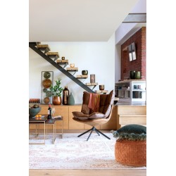 Set de 3 tables d’appoint en métal Marron 120x60x46,5cm