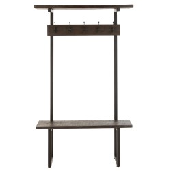 Banc porte manteau en bois de manguier 185x110x35 cm