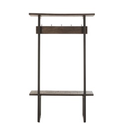Banc porte manteau en bois de manguier 185x110x35 cm