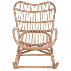 Mecedora de madera natural 110x70x97 cm