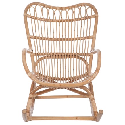 Mecedora de madera natural 110x70x97 cm