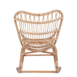Mecedora de madera natural 110x70x97 cm