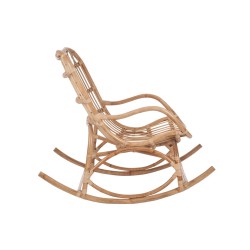 Mecedora de madera natural 110x70x97 cm