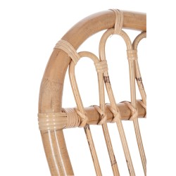Mecedora de madera natural 110x70x97 cm