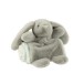 Lot doudou peluche lapin avec couverture gris