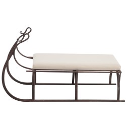 Banc en forme de luge en métal marron