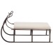 Banc en forme de luge en métal marron
