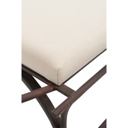 Banc en forme de luge en métal marron