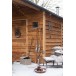 Banc en forme de luge en métal marron