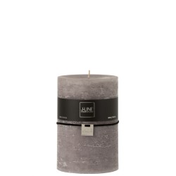 Bougie cylindrique gris foncé L10*l10*H15cm