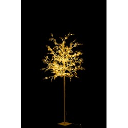 Árbol luminoso con ramas y hojas brillantes con luces LED de 180 cm