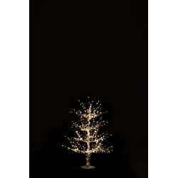 Albero spoglio con luci LED in metallo bianco 77x77x125 cm