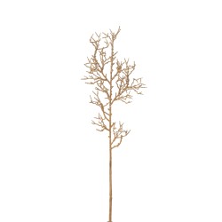 Decoración de rama de árbol artificial dorada de 48 cm.