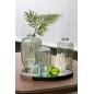 Vase en verre vert 13.5x13.5x20 cm Vase en verre vert 13.5x13.5x20 cm