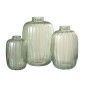 Vase en verre vert 13.5x13.5x20 cm Vase en verre vert 13.5x13.5x20 cm