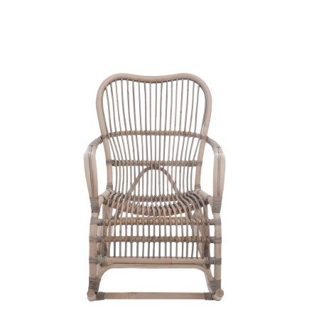 Mecedora de madera gris 98x55.5x93.5 cm