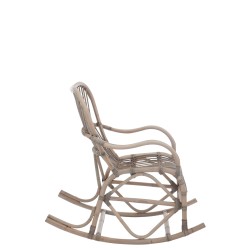 Mecedora de madera gris 98x55.5x93.5 cm