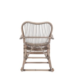 Mecedora de madera gris 98x55.5x93.5 cm