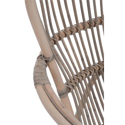 Mecedora de madera gris 98x55.5x93.5 cm