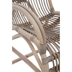 Mecedora de madera gris 98x55.5x93.5 cm