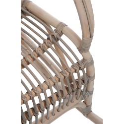 Mecedora de madera gris 98x55.5x93.5 cm