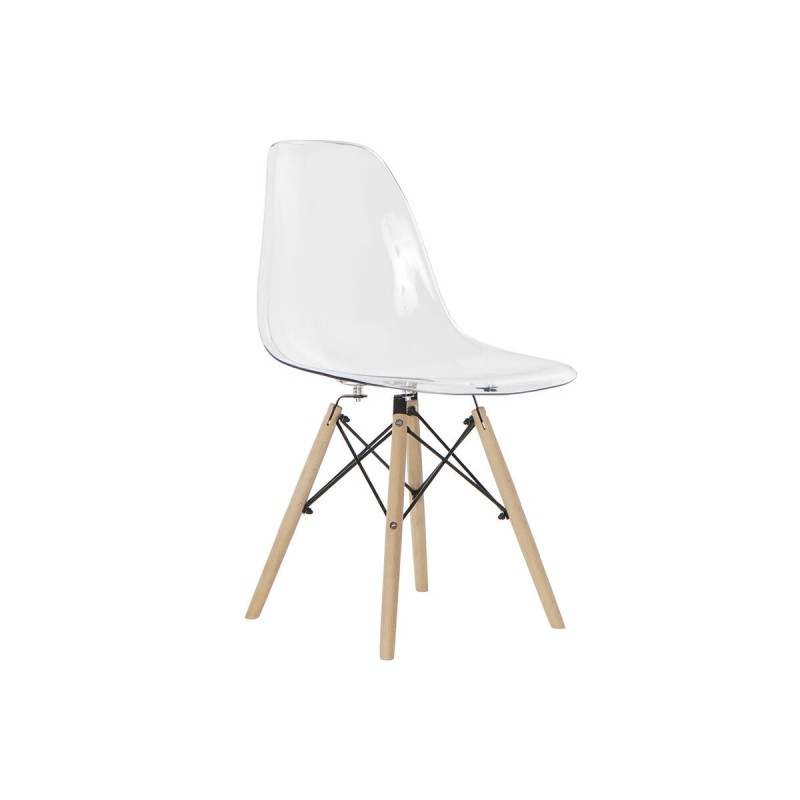 Chaise de Salle à Manger DKD Home Decor Naturel Métal Transparent Polycarbonate Hêtre (48 x 54 x 80 cm) Chaise de Salle à Manger DKD Home Decor Naturel Métal Transparent Polycarbonate Hêtre (48 x 54 x 80 cm)