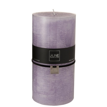 Vela cilíndrica lavanda xxl - 140h Alt. 20 cm