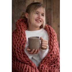 Taza de cerámica cognac de 10 cm de altura