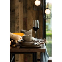 Assiette en céramique marron D21cm