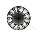 Horloge ronde en métal marron 105x105x10 cm