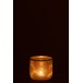 PHOTOPHORE FROSTY ROND VERRE ARGENT MEDIUM