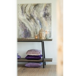 PHOTOPHORE FROSTY ROND VERRE ARGENT MEDIUM