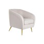 Sillón DKD Home Decor Beige Metal Poliéster Marrón claro (70 x 68 x 73 cm)