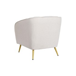 Sillón DKD Home Decor Beige Metal Poliéster Marrón claro (70 x 68 x 73 cm)